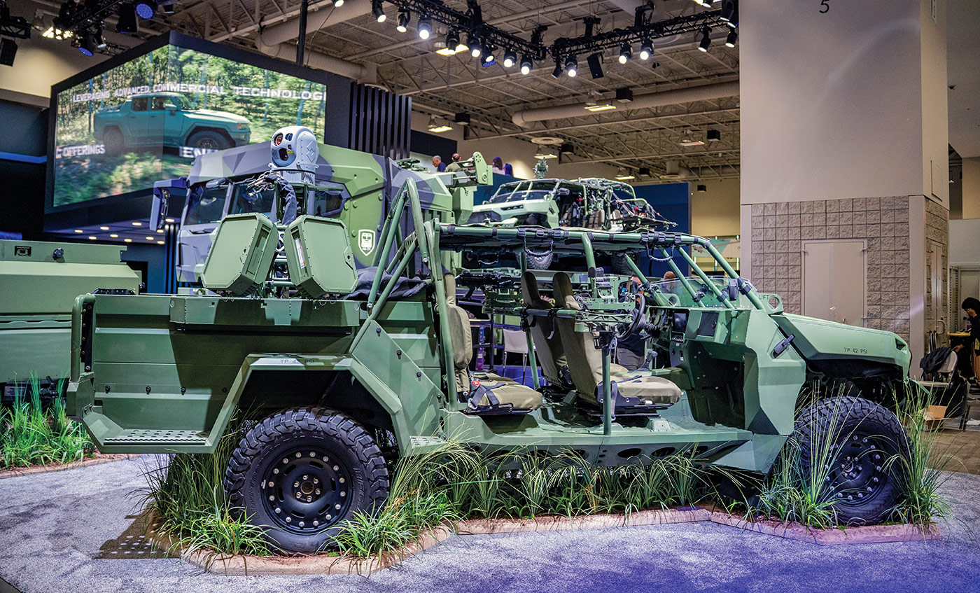 GM Defense Concept Vehicle with CUAS Radar