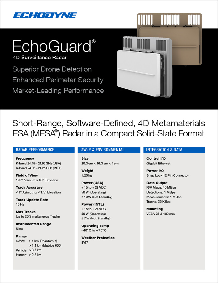 Technical Sheet - EchoGuard Radar
