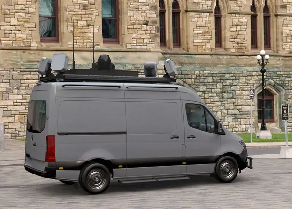 EchoShield radar mounted to van